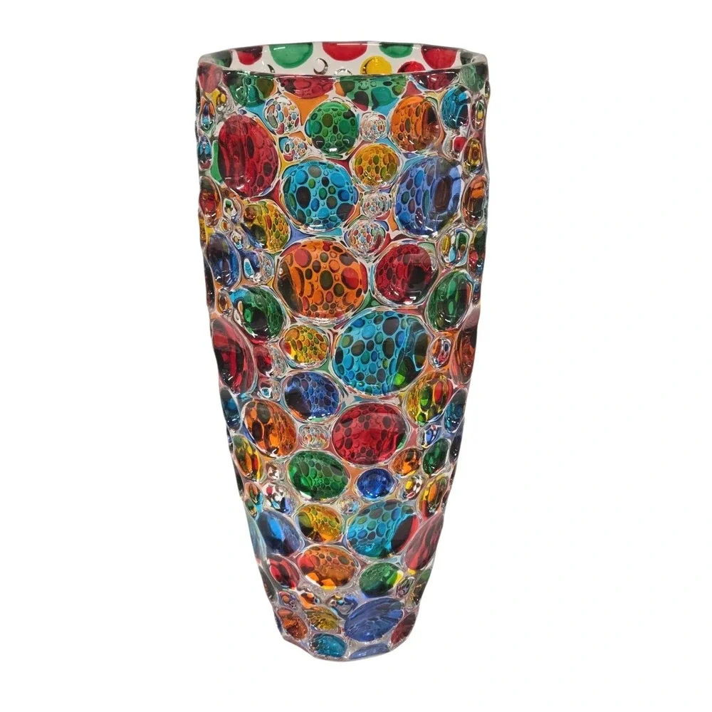 Zecchin Murano Italy Art Glass Vase 13.75